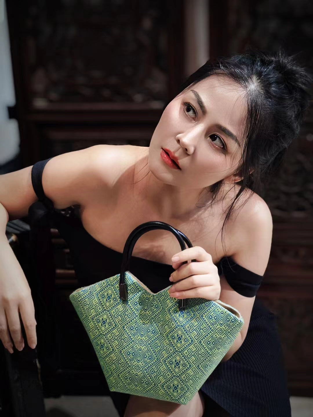 Guangxi Zhuang Brocade Butterfly Handbag