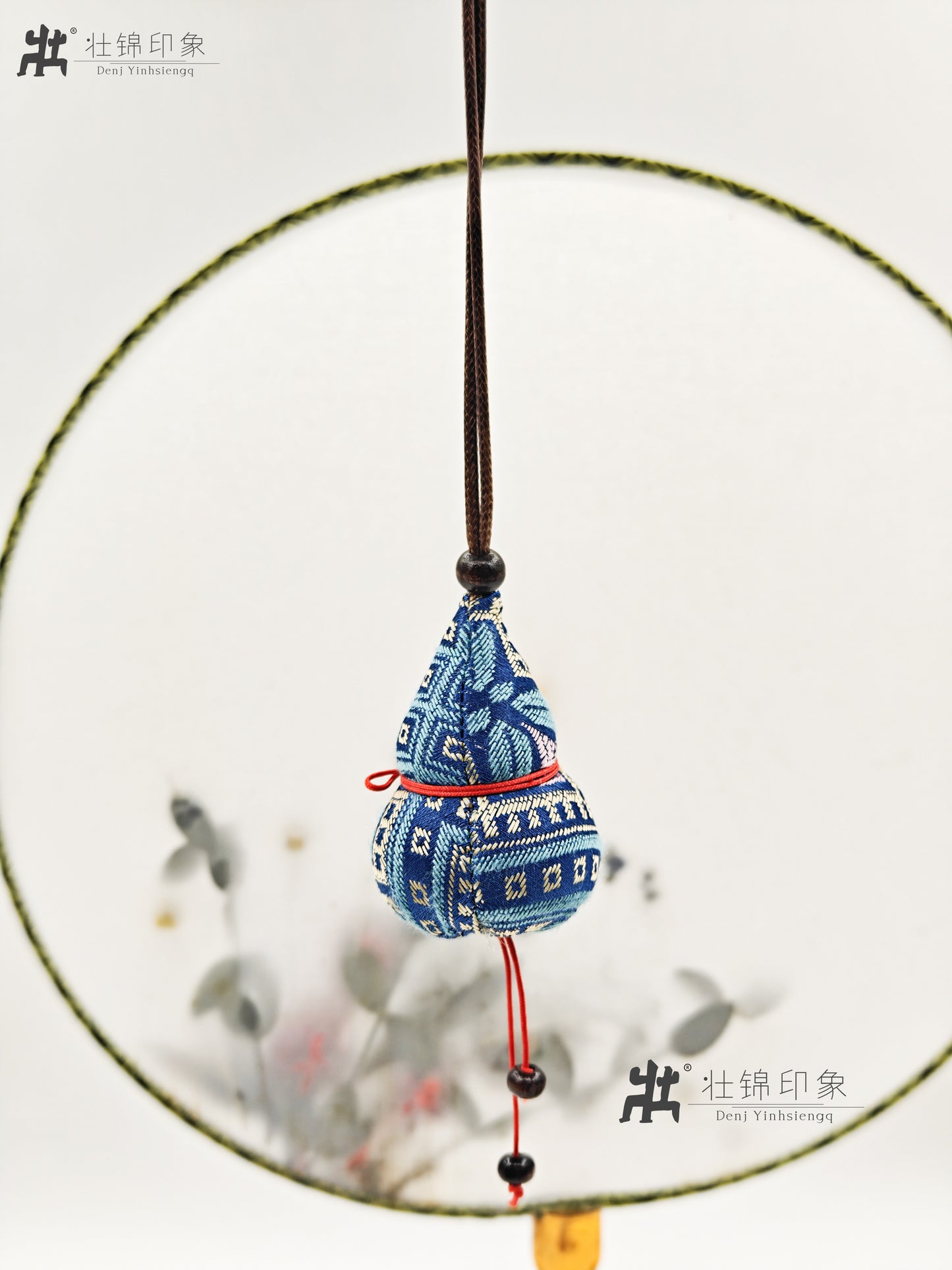 Guangxi Zhuang Brocade Gourd Pendant Mugwort Sachet Handmade Fragrant Bag