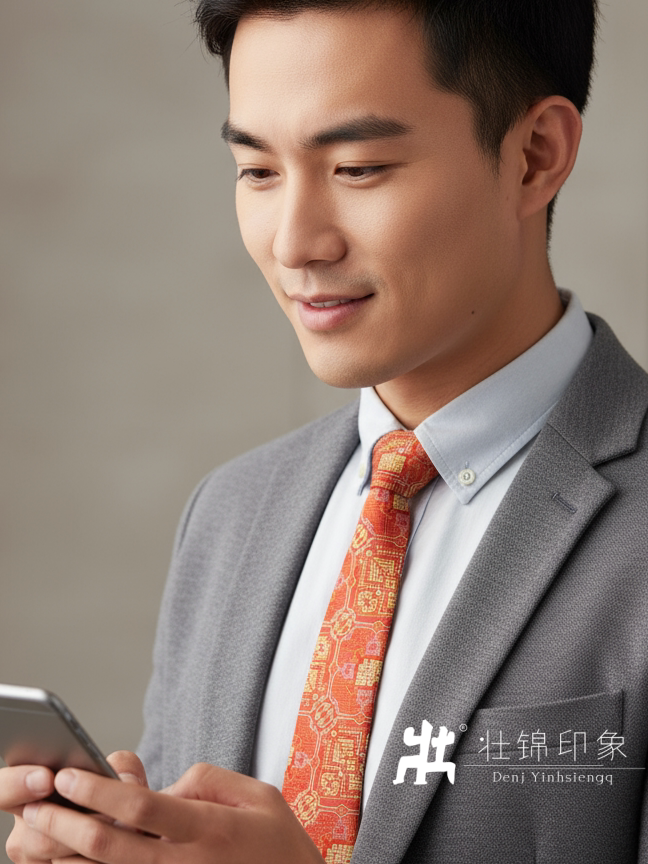Guangxi Zhuang Brocade Men's Business Long Tie