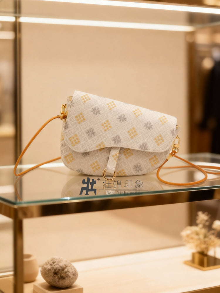 Guangxi Zhuang Brocade Saddle Bag Handbag Crossbody Bag
