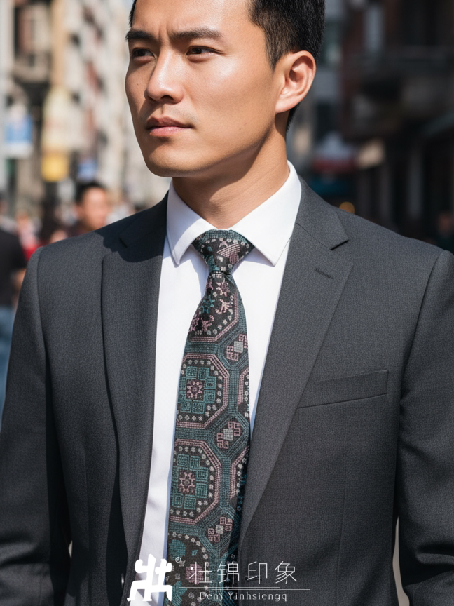 Guangxi Zhuang Brocade Men's Business Long Tie