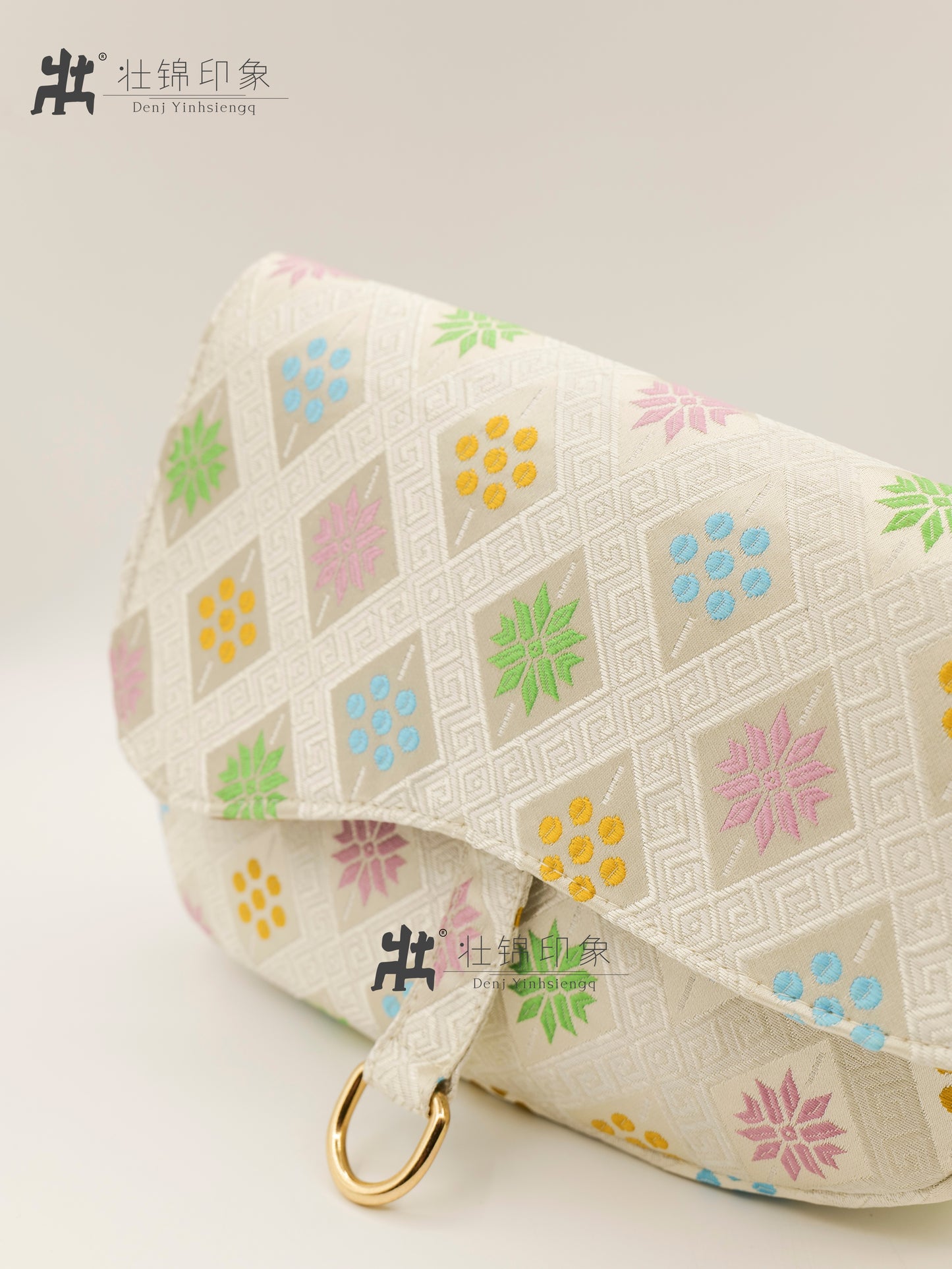 Guangxi Zhuang Brocade Saddle Bag Handbag Crossbody Bag