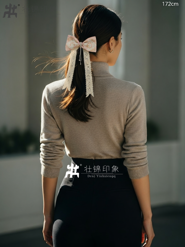 Guangxi Zhuang Brocade Bow Hair Clip Headband