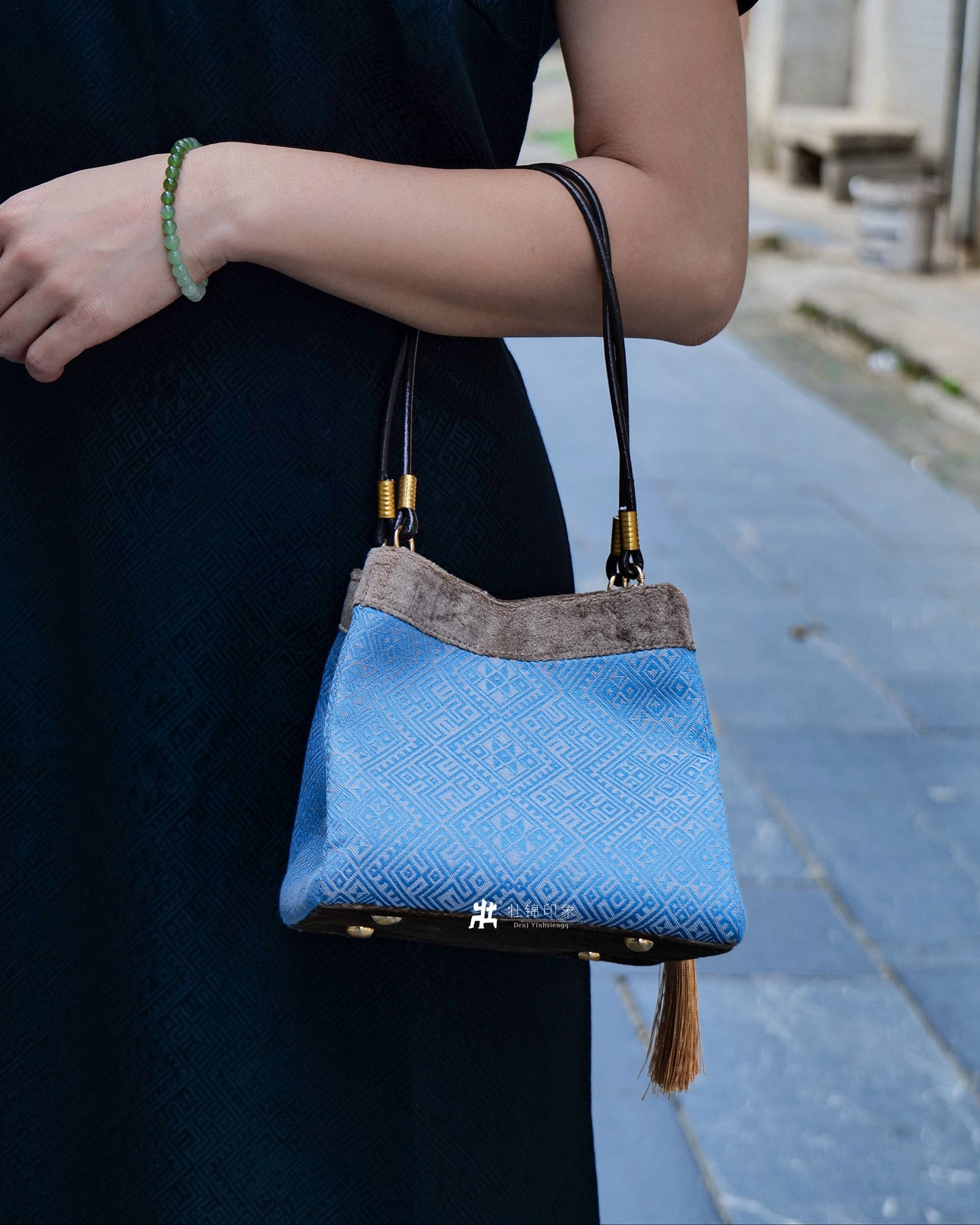 Guangxi Zhuang Brocade Traditional-Style Coin Purse Handbag