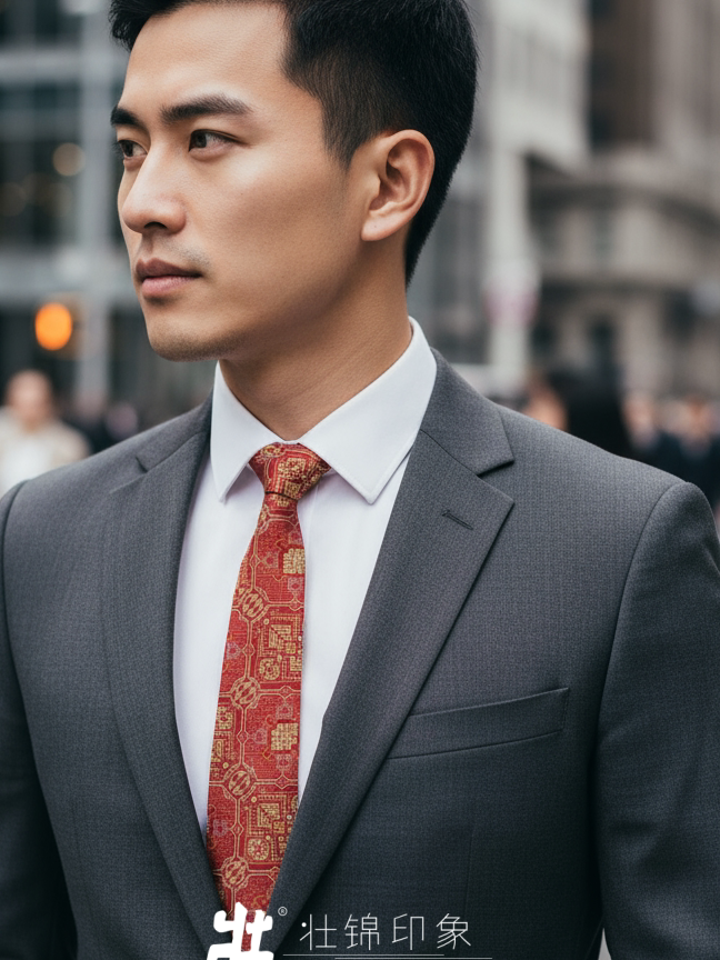 Guangxi Zhuang Brocade Men's Business Long Tie