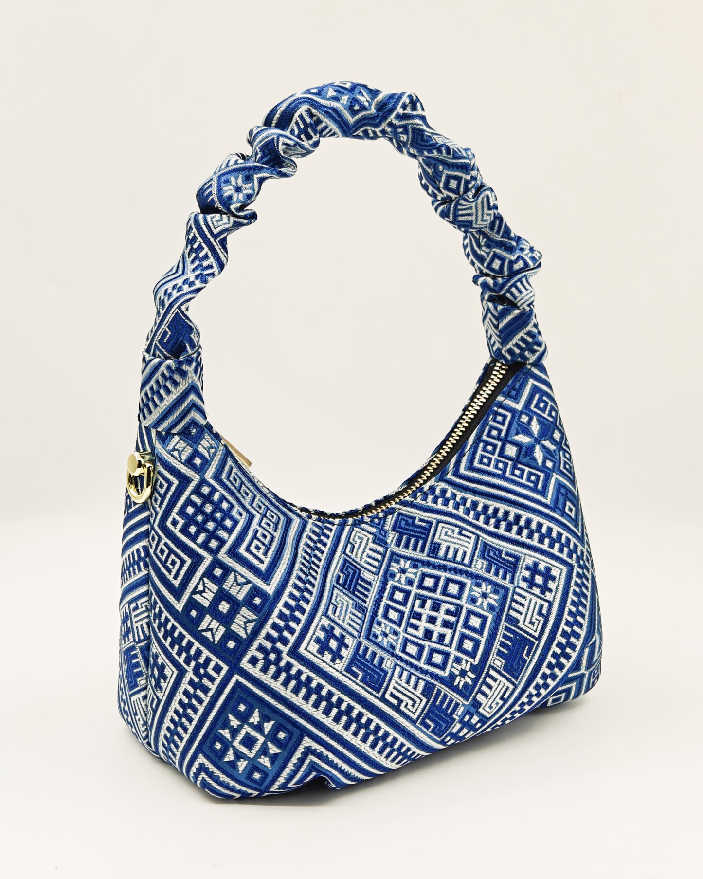 Guangxi Zhuang Brocade Pleated Cloud Clutch Bag