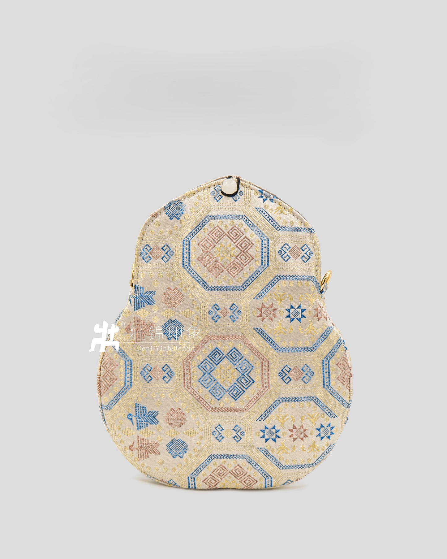 Guangxi Zhuang Brocade Gourd-Shaped Crossbody Bag