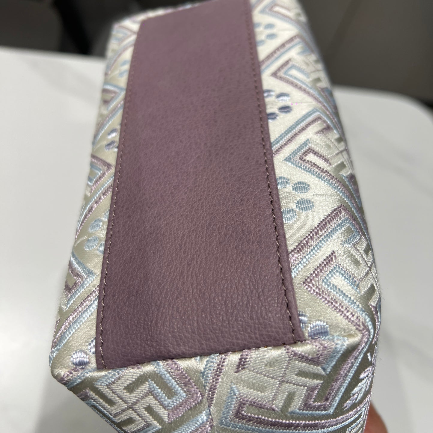 Guangxi Zhuang Brocade Genuine Top-Grain Cowhide Yuanbao Bag Crossbody Bag