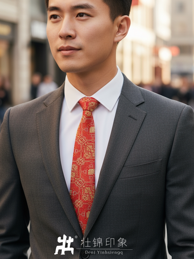 Guangxi Zhuang Brocade Men's Business Long Tie
