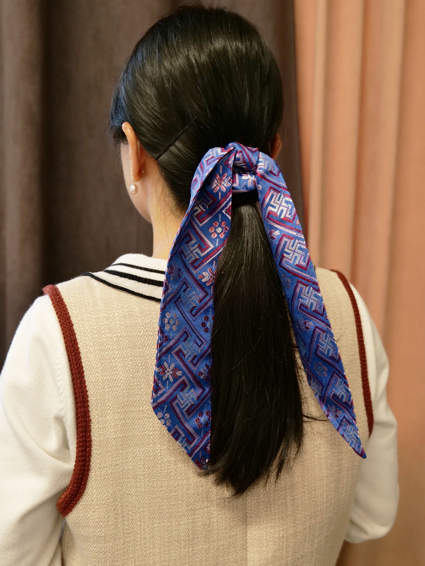 Guangxi Zhuang Brocade Silk Ribbon Hairband