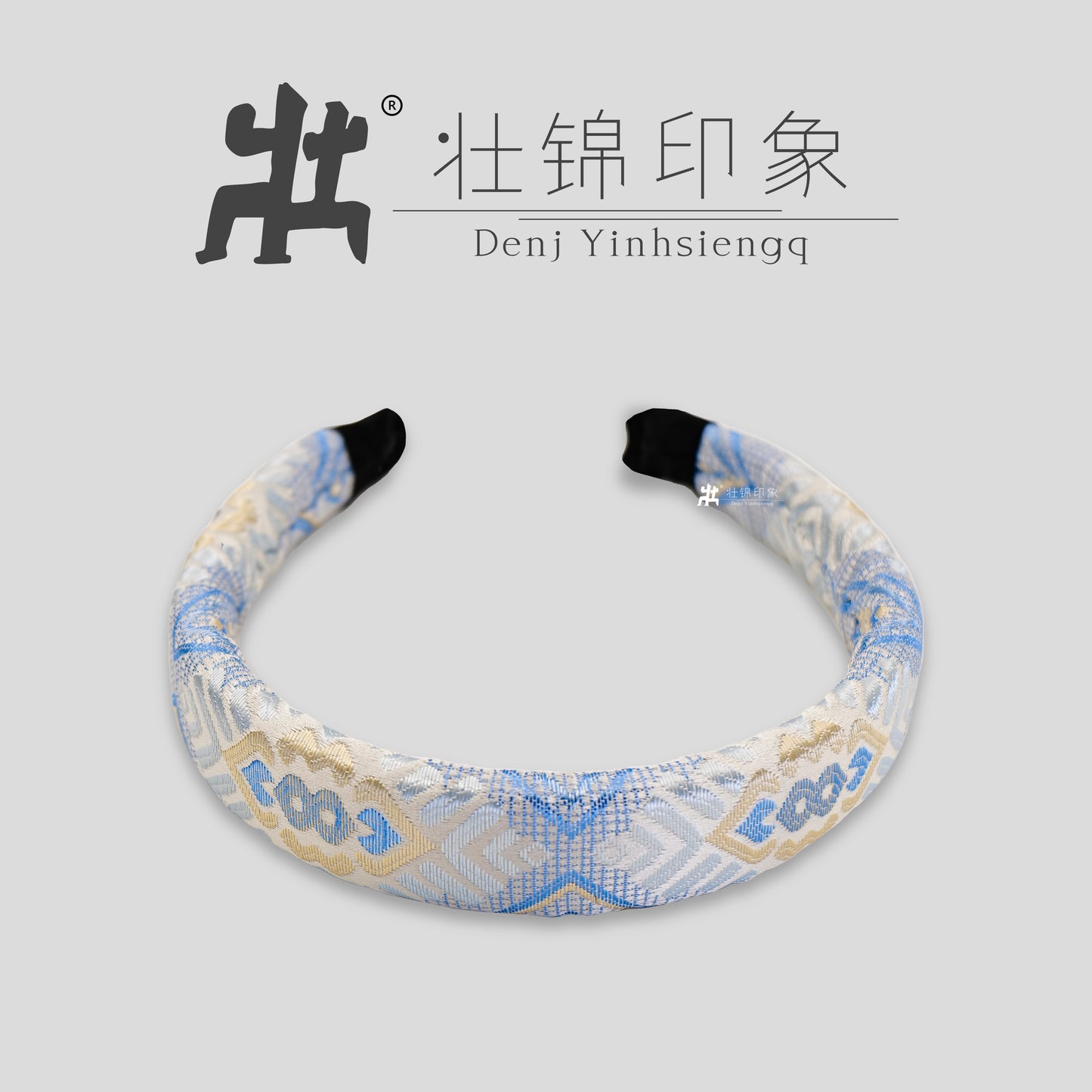 Guangxi Zhuang Brocade High-Crown Sponge Hairband