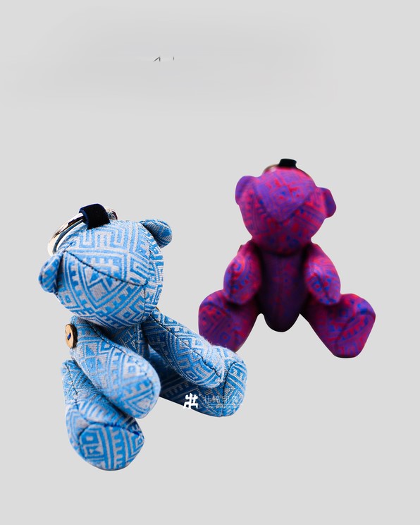 Guangxi Zhuang Brocade Bear-Shaped Bag Charm Creative Ornament