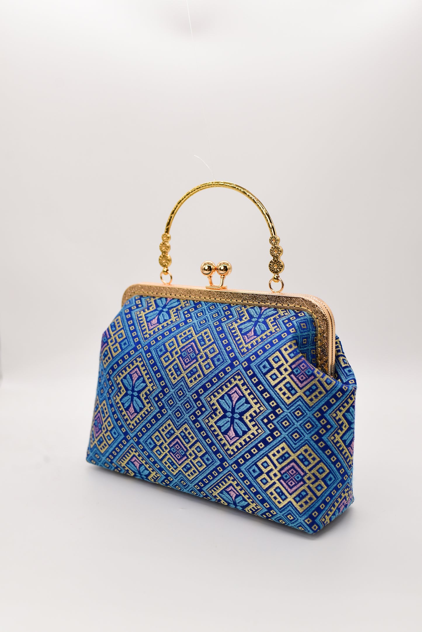 Guangxi Zhuang Brocade Three-Flower Clutch Handbag Crossbody Bag