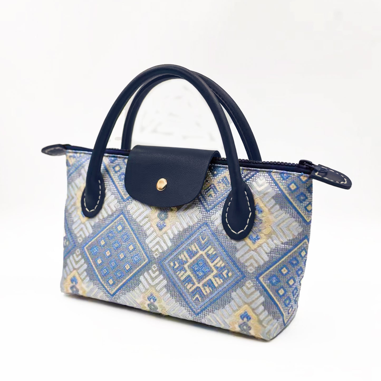 Guangxi Zhuang Brocade Dumpling Clutch Bag and Crossbody Bag