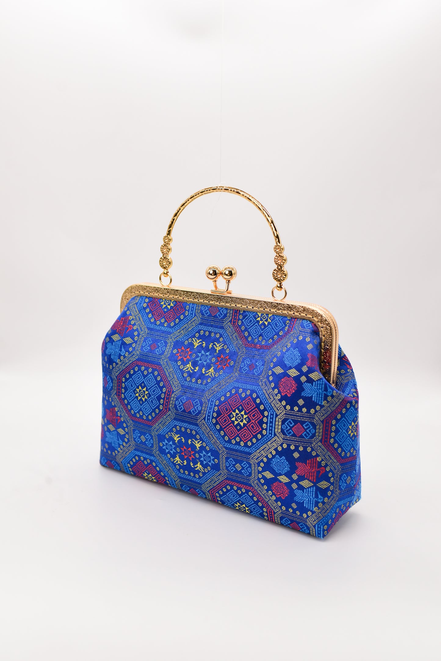 Guangxi Zhuang Brocade Three-Flower Clutch Handbag Crossbody Bag
