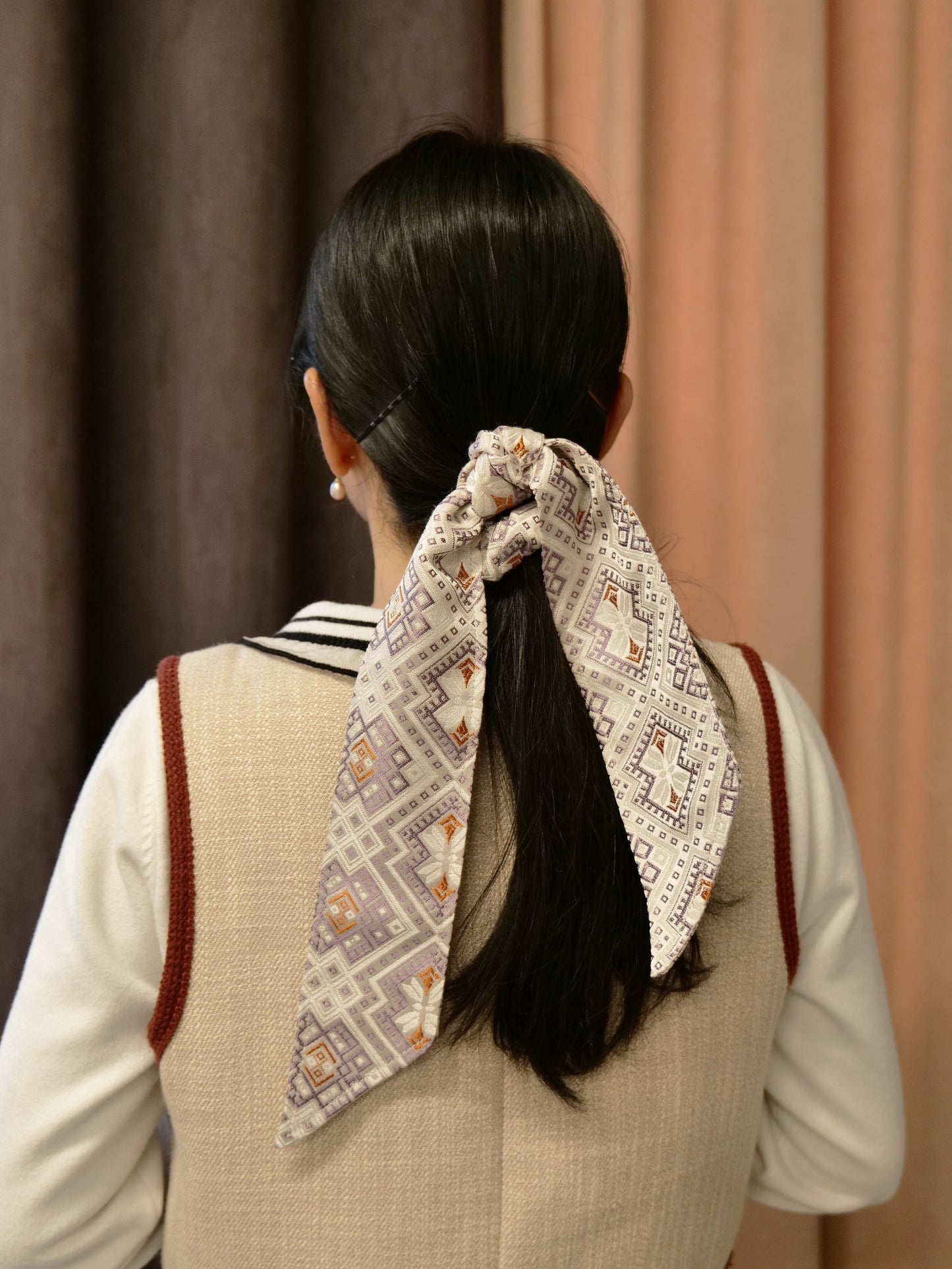 Guangxi Zhuang Brocade Silk Ribbon Hairband