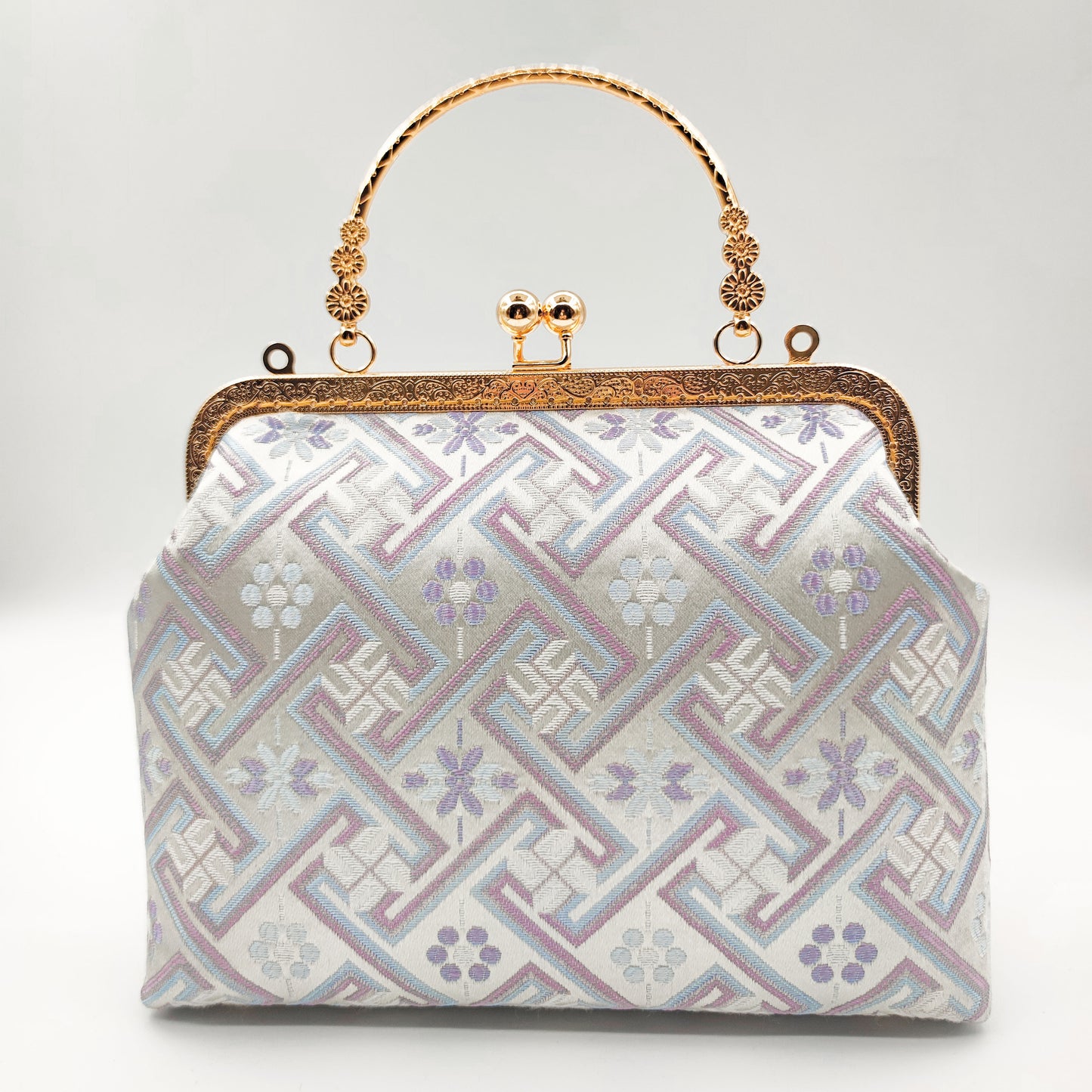 Guangxi Zhuang Brocade Three-Flower Clutch Handbag Crossbody Bag