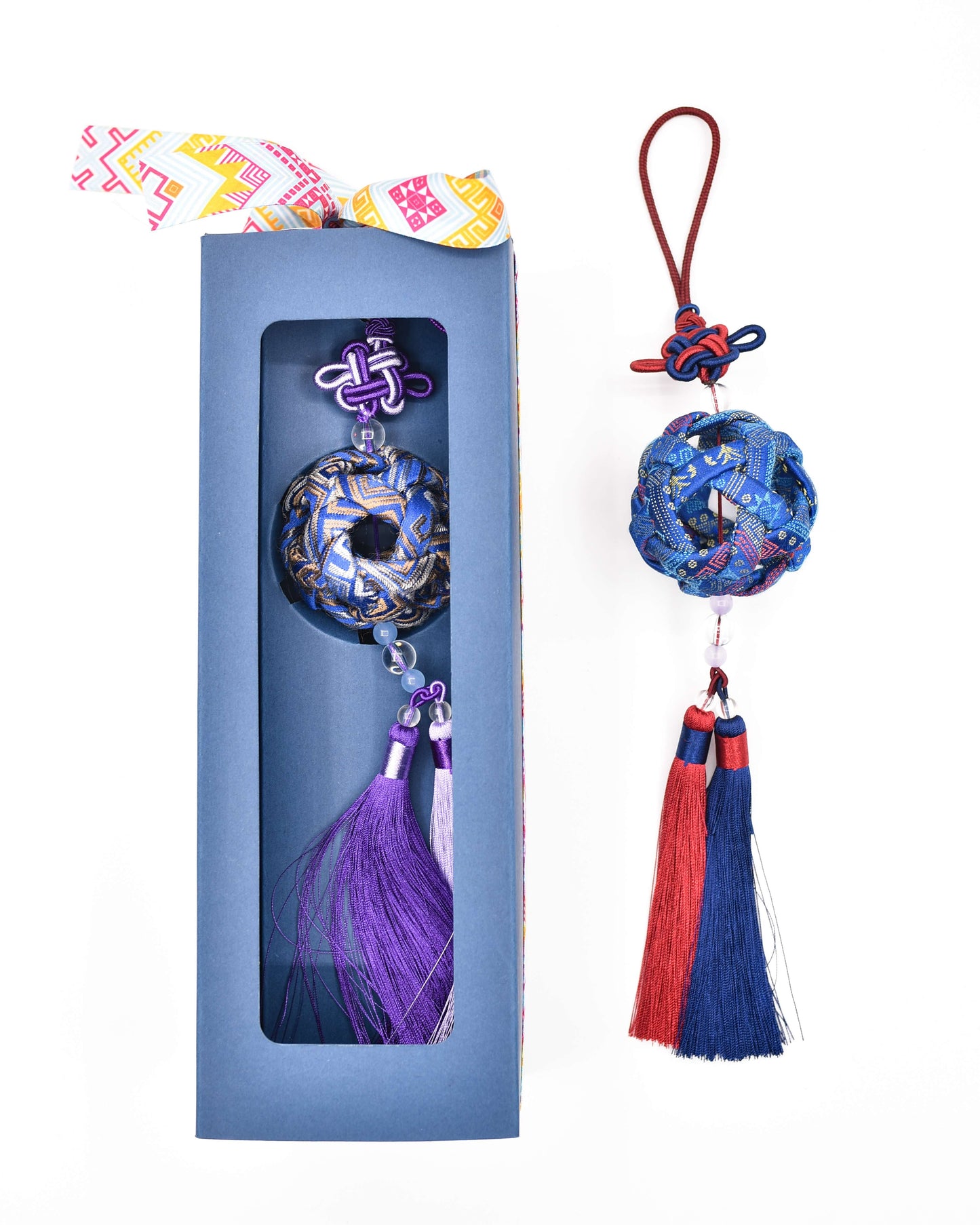 Guangxi Zhuang Brocade: A Blossom-Adorned Hand-Embroidered Ball Ornament