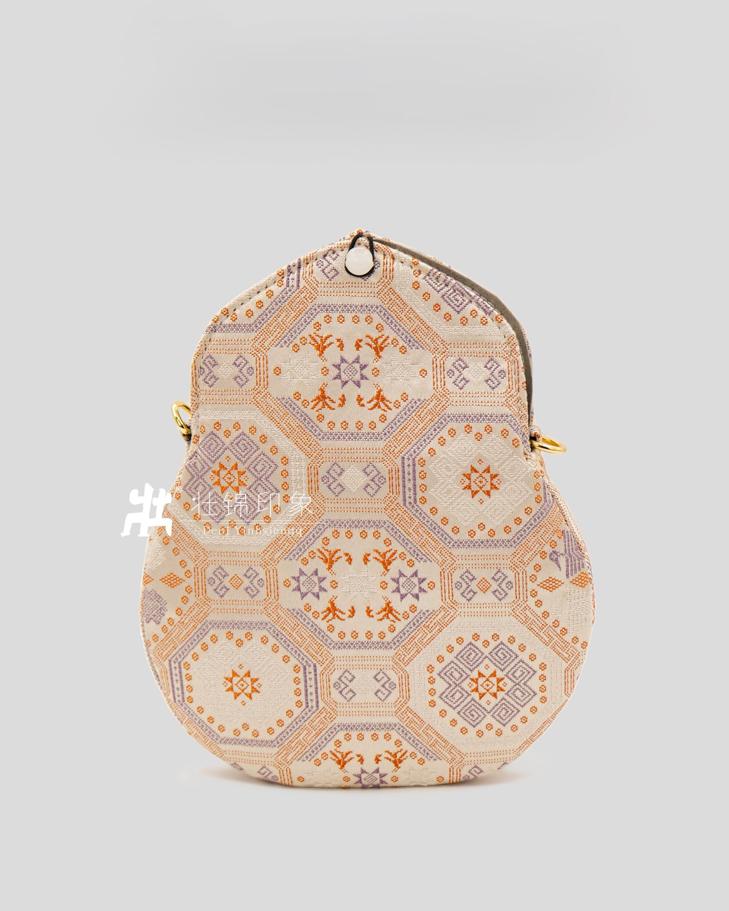 Guangxi Zhuang Brocade Gourd-Shaped Crossbody Bag