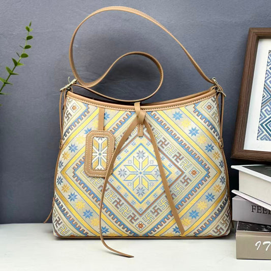 Guangxi Zhuang Brocade Dragon Whisker Bag Crossbody Tote
