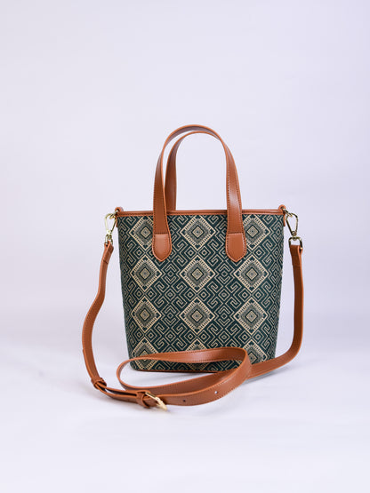 Guangxi Zhuang Brocade Tote Bag Handbag  Medium Size