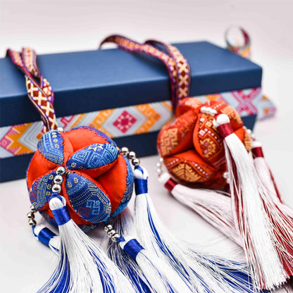 Guangxi Zhuang Ethnic Group Embroidered Ball Mascot Ornament