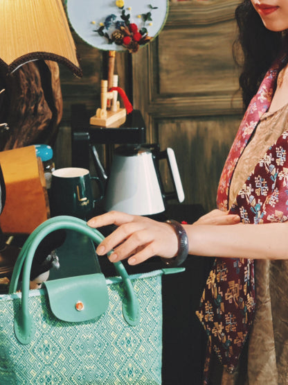Guangxi Zhuang Brocade Dumpling Clutch Bag and Crossbody Bag