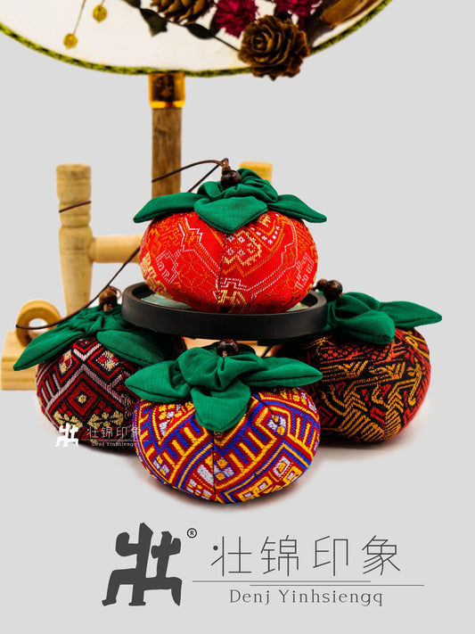Guangxi Zhuang Brocade Persimmon Ornament Car Hanging Accessory