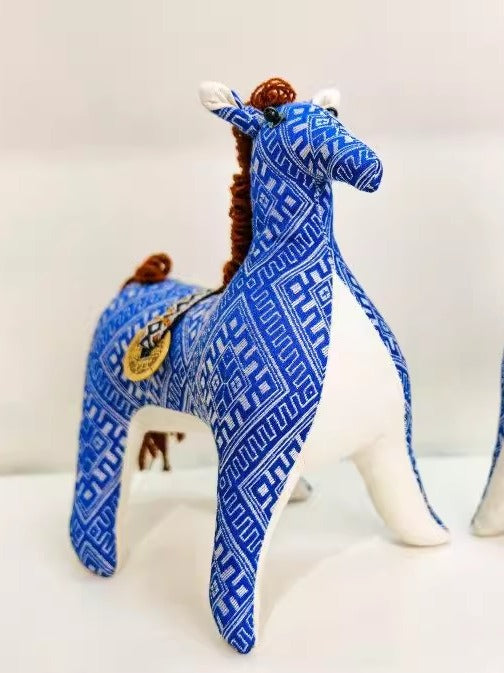Guangxi Zhuang Brocade Horse Figurine Handcrafted Creative Gift