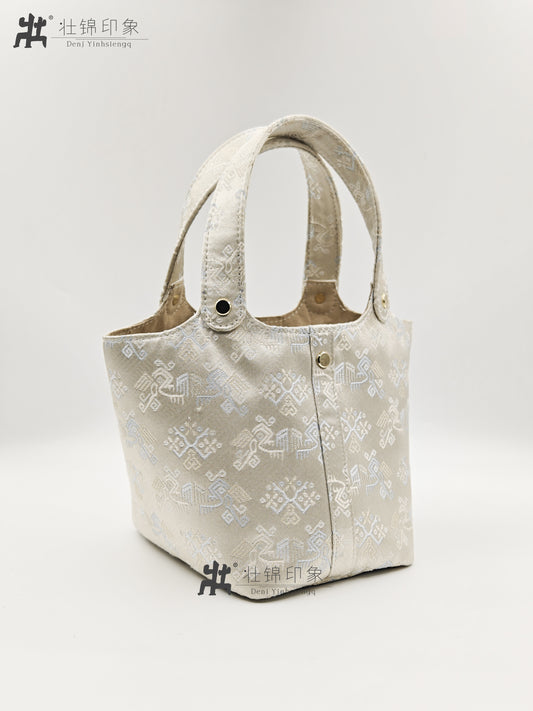 Guangxi Zhuang Brocade Medium-Sized Vegetable Basket Water Bucket Handbag