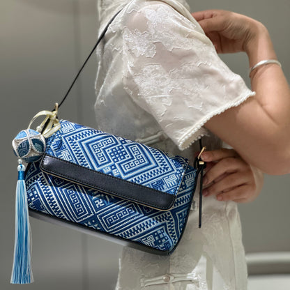 Guangxi Zhuang Brocade Underarm Bag and Saddle Bag