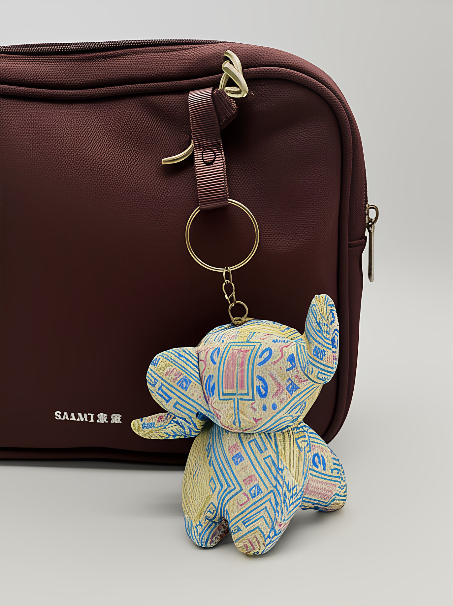 Guangxi Zhuang Brocade Dumbo Keychain Bag Charm