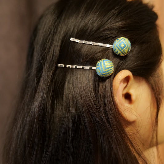 Guangxi Zhuang Brocade Half-Moon Hair Clip