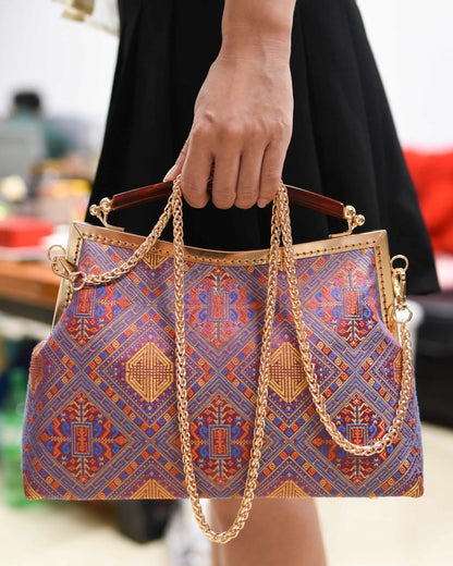 Guangxi Zhuang Brocade Clutch Handbag