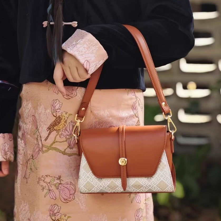 Guangxi Zhuang Brocade Shoulder Bag Crossbody Bag Waterproof, Stain-Resistant, Snag-Resistant