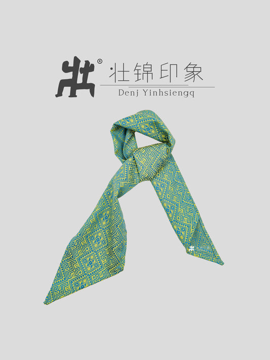Guangxi Zhuang Brocade Single-Layer Silk Scarf