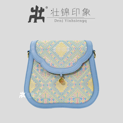 Guangxi Zhuang Brocade Lotus Scented Single-Shoulder Crossbody Bag