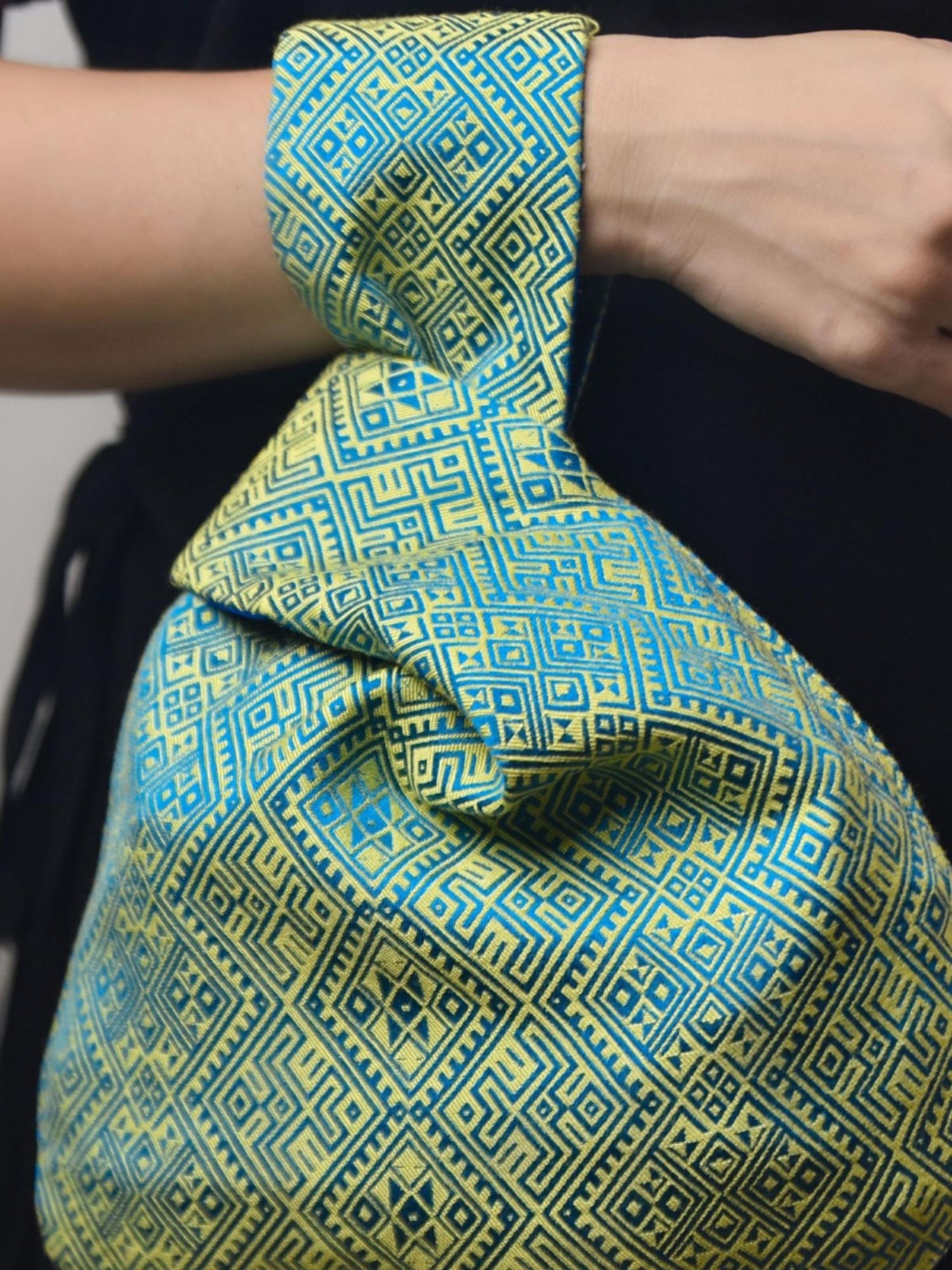 Guangxi Zhuang Brocade Printed Wristlet Bag