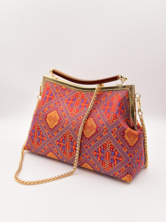 Guangxi Zhuang Brocade Clutch Handbag