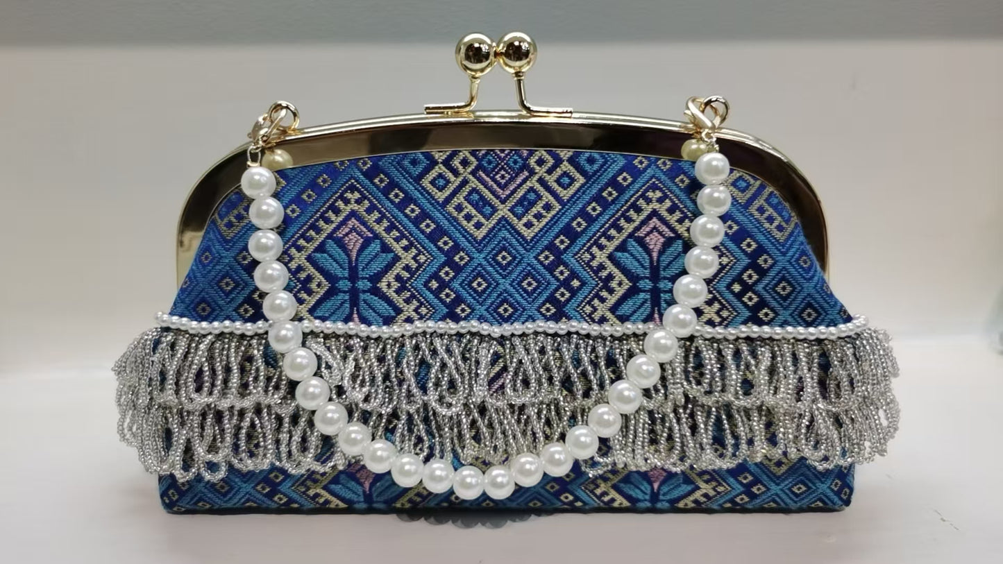 Guangxi Zhuang Brocade Clutch with Coin Purse