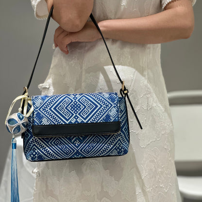 Guangxi Zhuang Brocade Underarm Bag and Saddle Bag