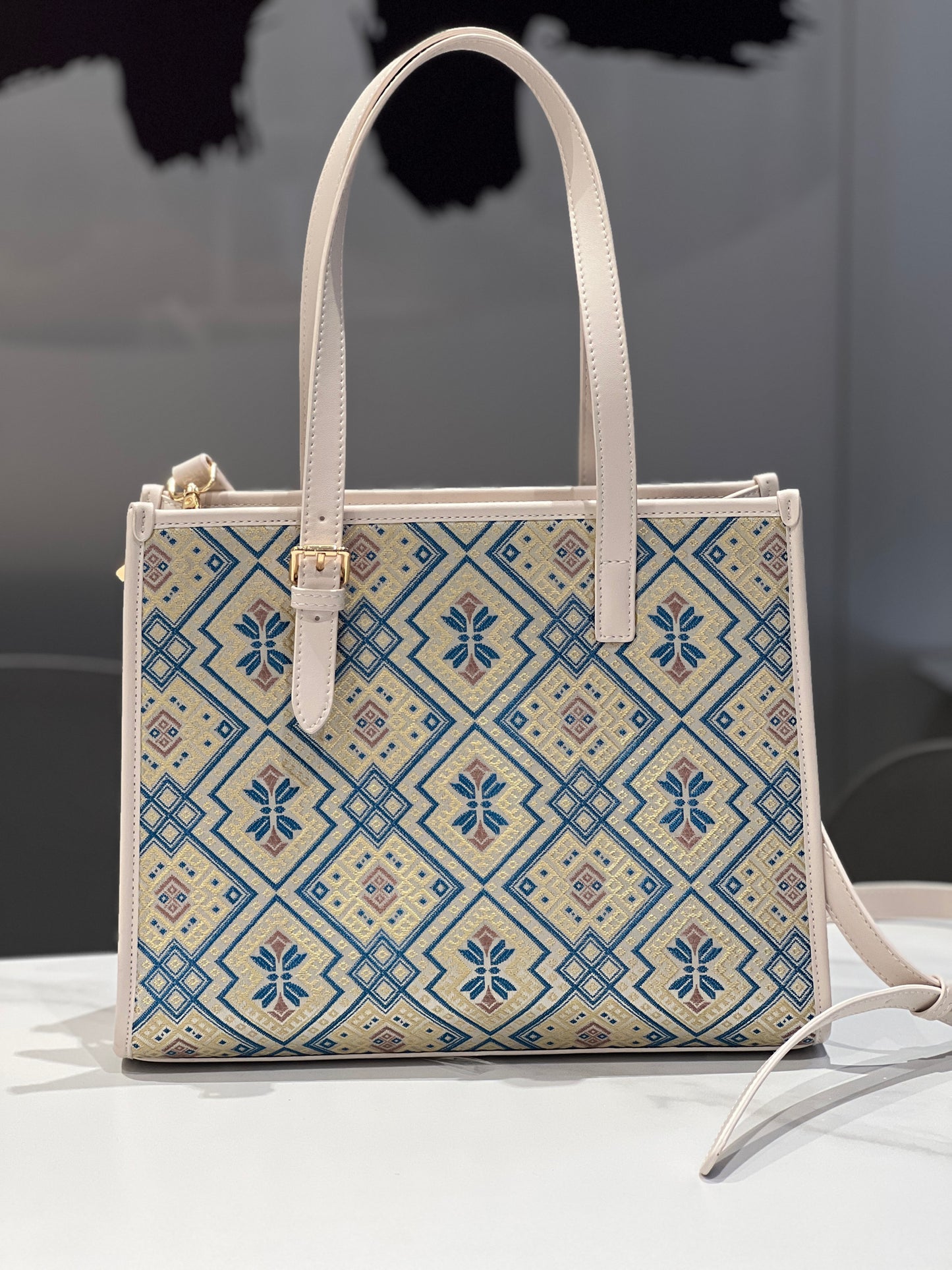 Guangxi Zhuang Brocade Tote Bag - Large Capacity Handheld Crossbody Bag