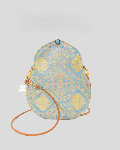 Guangxi Zhuang Brocade Gourd-Shaped Crossbody Bag