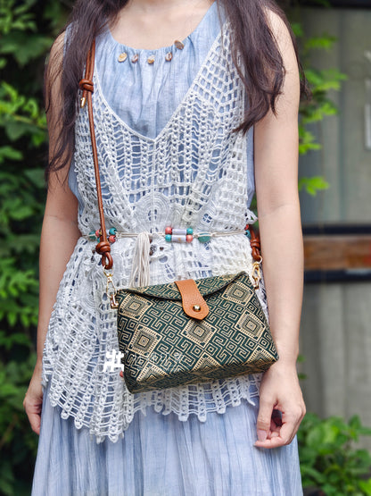 Guangxi Zhuang Brocade Envelope Clutch Bag
