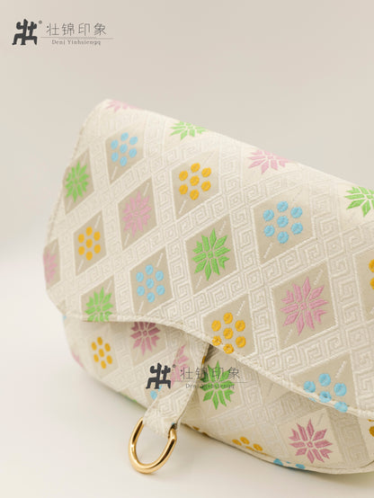 Guangxi Zhuang Brocade Saddle Bag Handbag Crossbody Bag