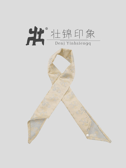 Guangxi Zhuang Brocade Single-Layer Silk Scarf