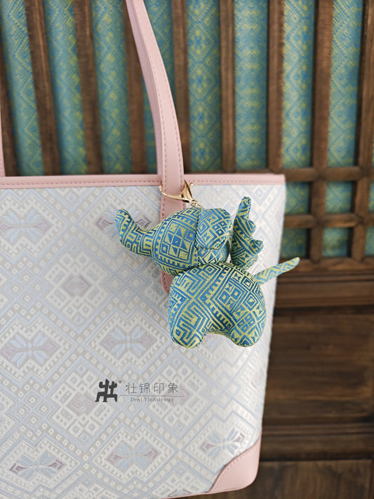 Guangxi Zhuang Brocade Dumbo Keychain Bag Charm
