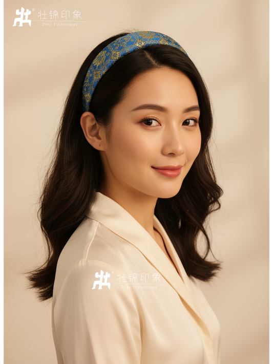 Guangxi Zhuang Brocade High-Crown Sponge Hairband