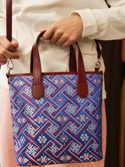 Guangxi Zhuang Brocade Tote Bag Handbag  Medium Size