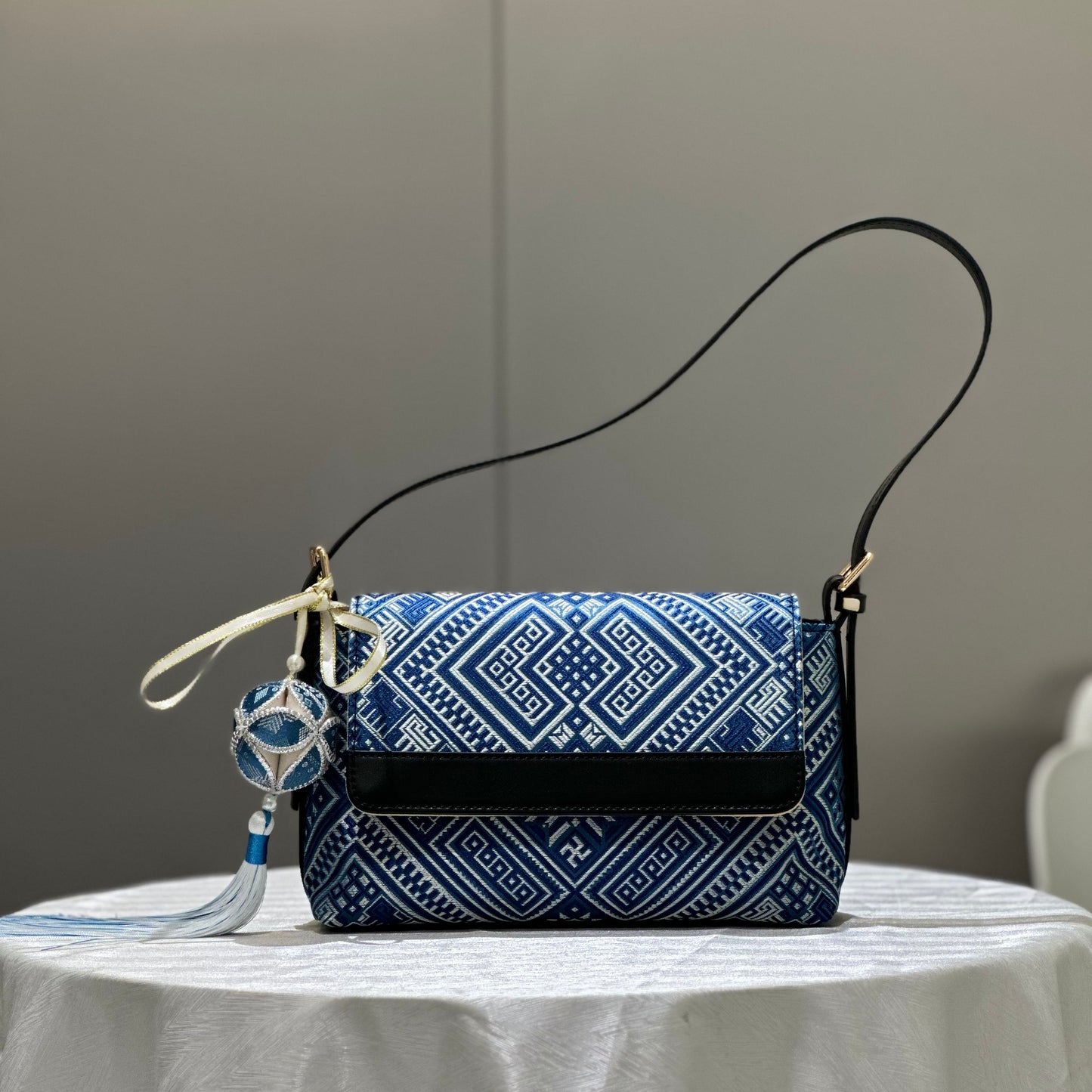 Guangxi Zhuang Brocade Underarm Bag and Saddle Bag